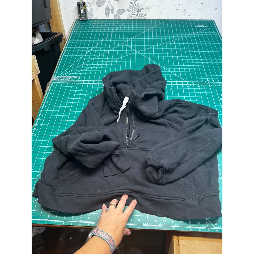 Lululemon Scuba Oversized Half-Zip Hoodie Black XL/XXL Cotton Blend Fleece